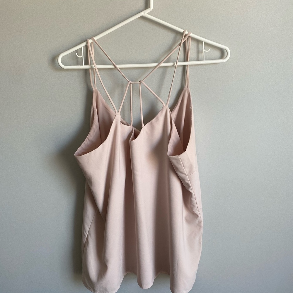 The Limited Pale Pink Strappy Tank Top size Large - Picture 2 of 3